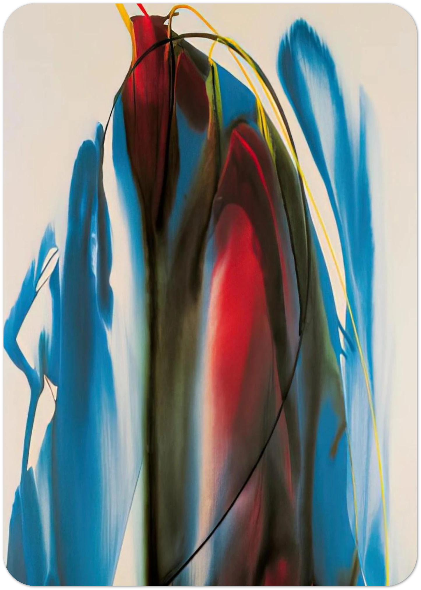 Phenomena Waiting Gables - 1965 By Paul Jenkins Pack of 10 Post Cards | Paul Jenkins Post Cards | A6 (10.5 x 14.8 cm) - 4.1 x 5.8 inches
