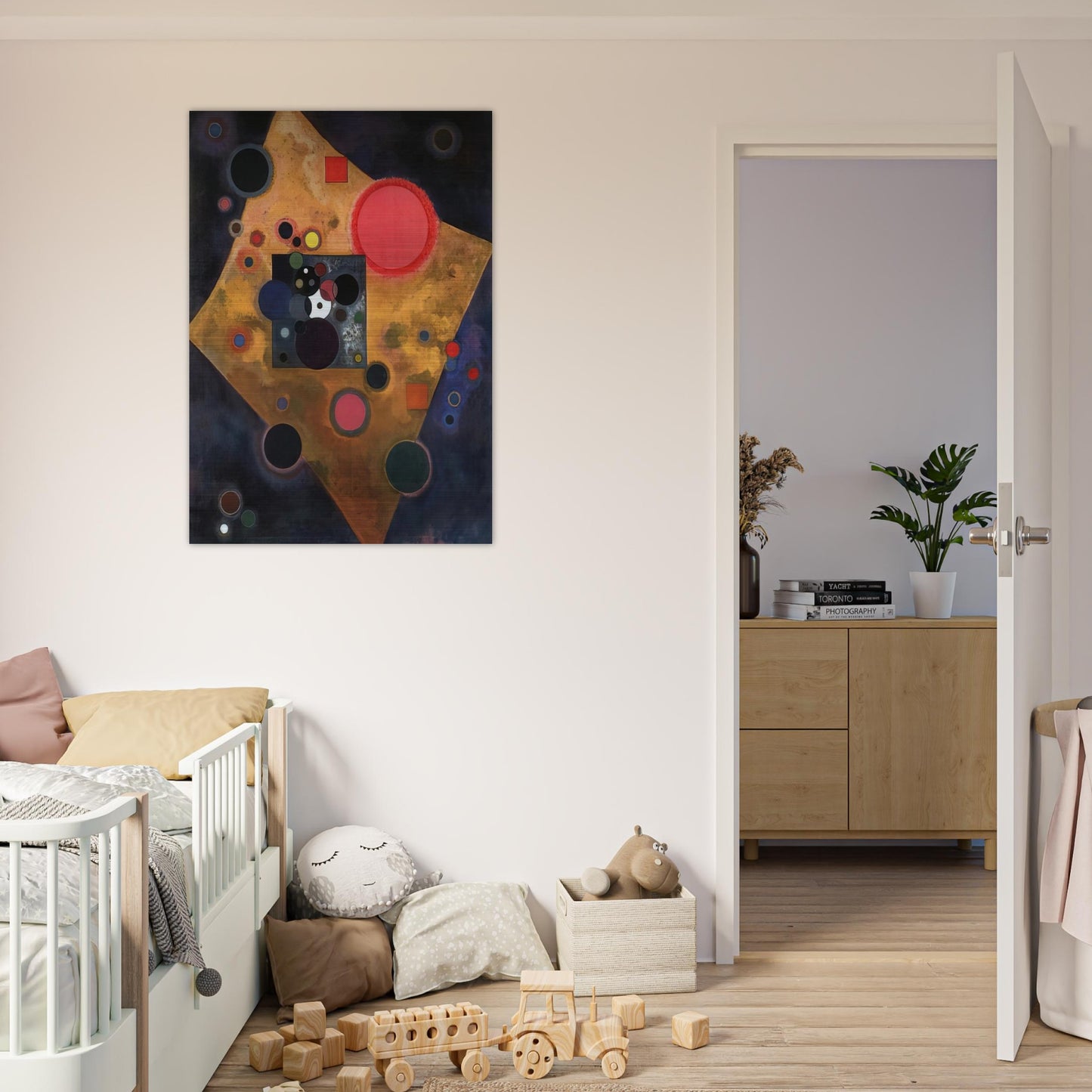 ACCENT ON ROSE 1926 - Wassily Kandinsky Brushed Aluminum Print - 70x100 cm / 28x40 inches | Wassily Kandinsky Aluminum Print | Wassily Kandinsky Prints