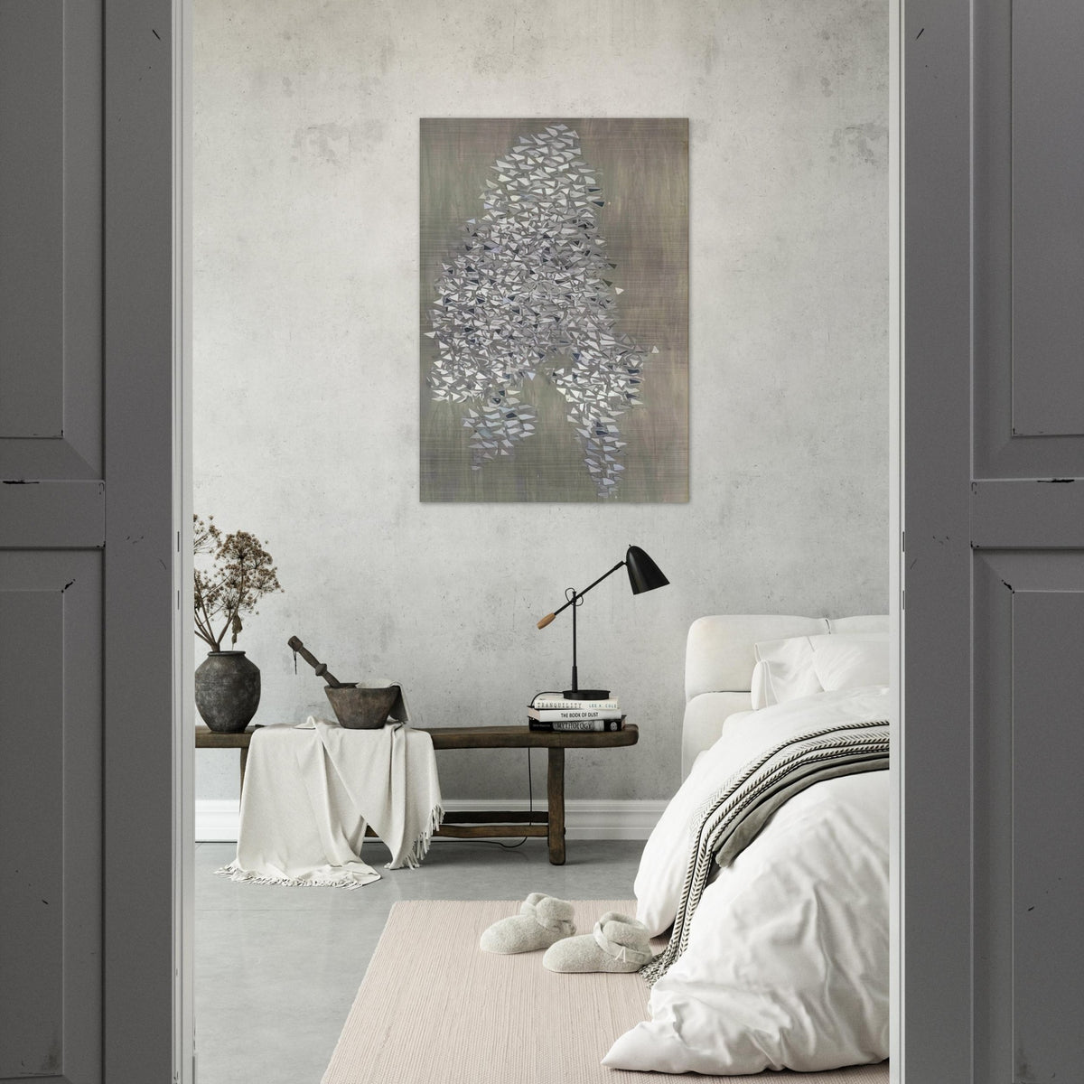 Vertical Gray - 1985 - Robert Goodnough Brushed Aluminum Print - 70x100 cm / 28x40 inches | Robert Goodnough Aluminum Print | Robert Goodnough Prints