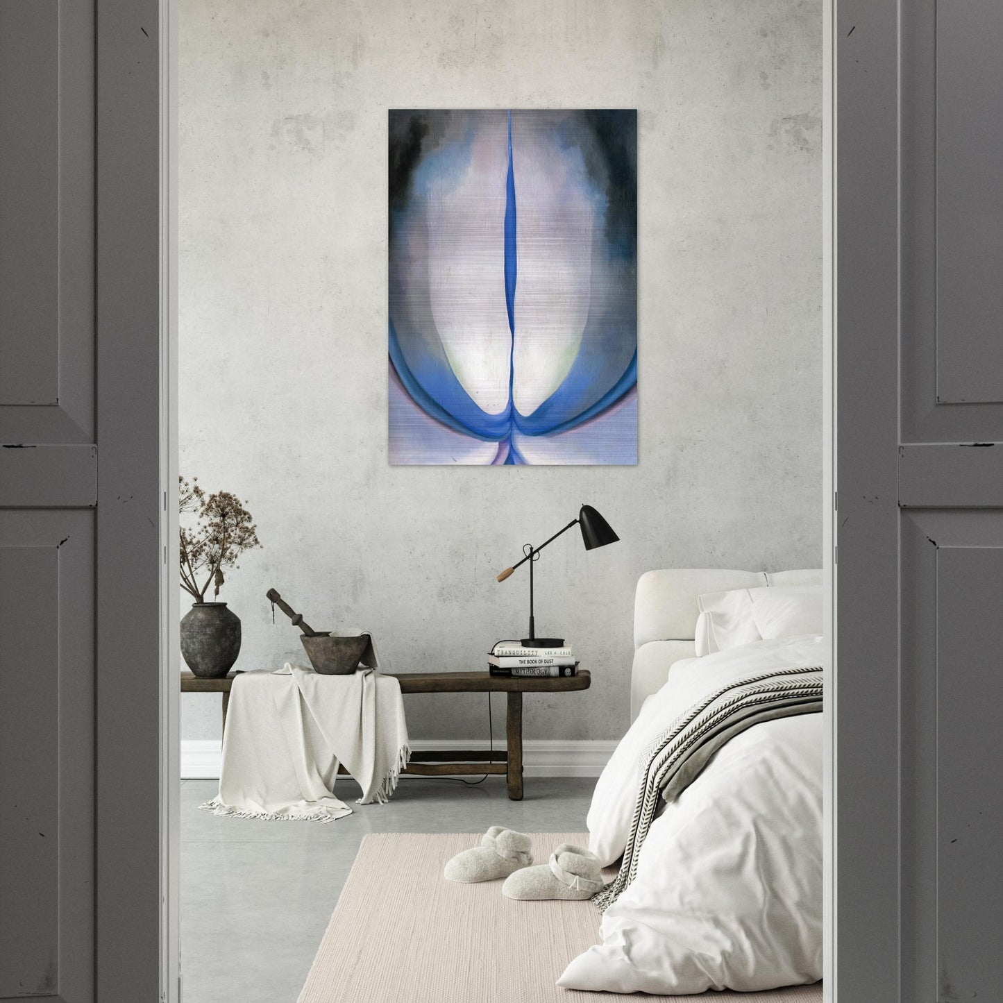 Blue Line - Georgia O'Keeffe Brushed Aluminum Print - 70x100 cm / 28x40 inches | Georgia O'Keeffe Aluminum Print | Georgia O'Keeffe Prints