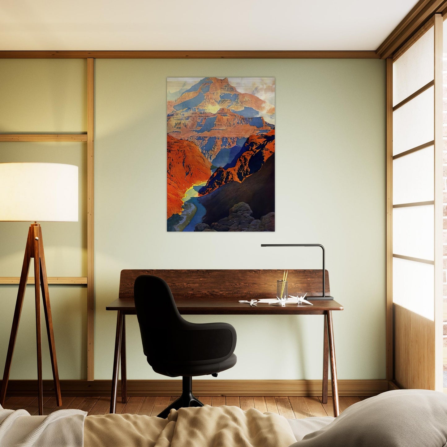 Grand Canyon - Maxfield Parrish Brushed Aluminum Print - 70x100 cm / 28x40 inches | Maxfield Parrish Aluminum Print | Maxfield Parrish Prints