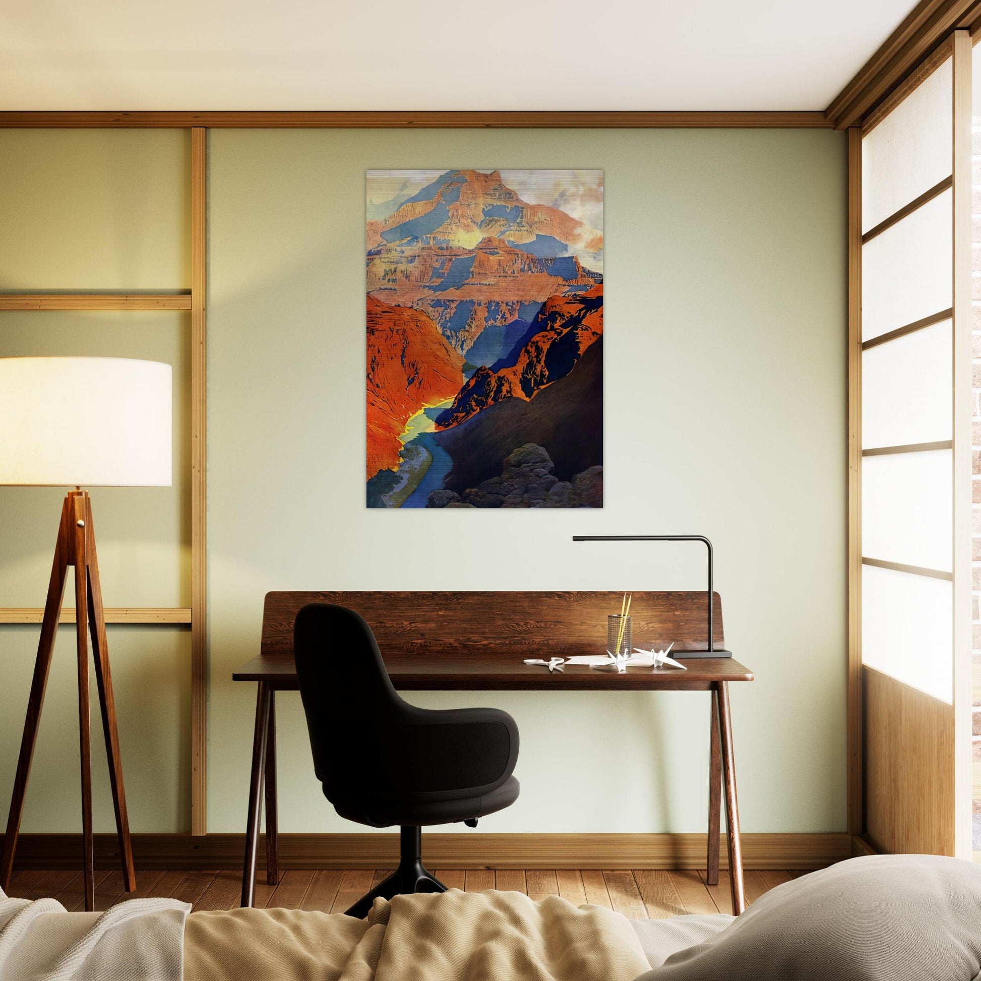 Grand Canyon - Maxfield Parrish Brushed Aluminum Print - 70x100 cm / 28x40 inches | Maxfield Parrish Aluminum Print | Maxfield Parrish Prints