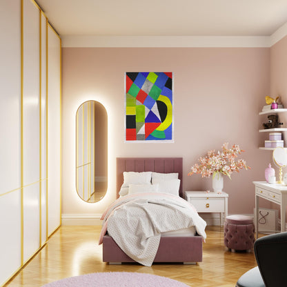 SQUARES - Sonia Delaunay Brushed Aluminum Print - 70x100 cm / 28x40 inches | Sonia Delaunay Aluminum Print | Sonia Delaunay Prints