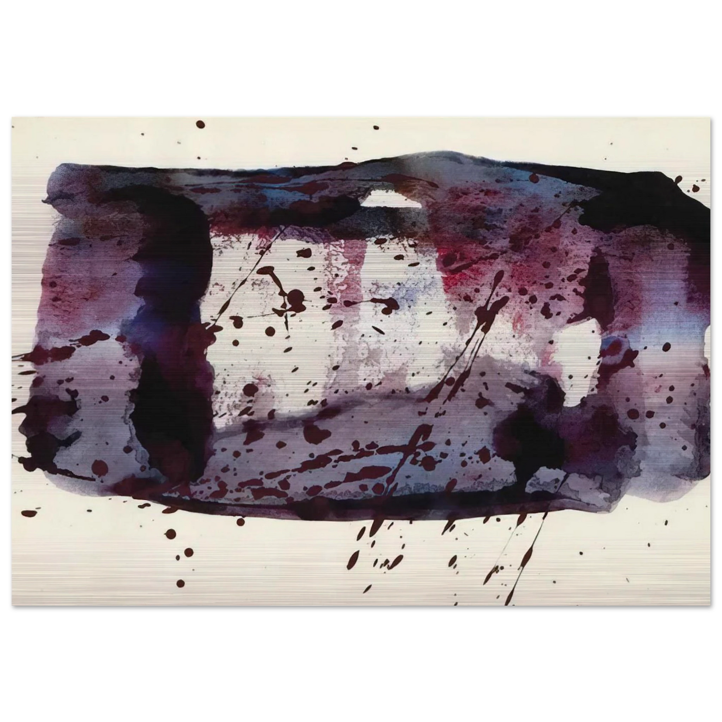 Untitled  SF76-176  - Sam Francis Brushed Aluminum Print - 70x100 cm / 28x40 inches | Sam Francis Aluminum Print | Sam Francis Prints