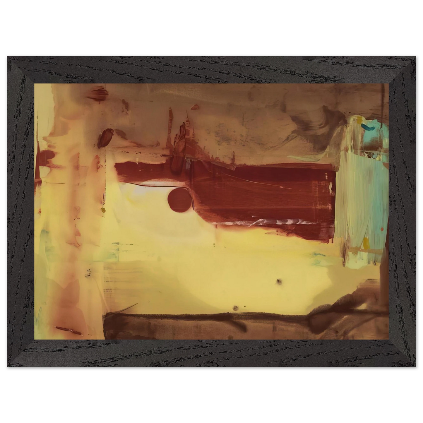 Helen Frankenthaler - Desert Pass - 1976 Wall art - 20x25 cm / 8x10 inches - Premium Wooden Framed Poster With Fine Art Paper-canvas - Wood frame