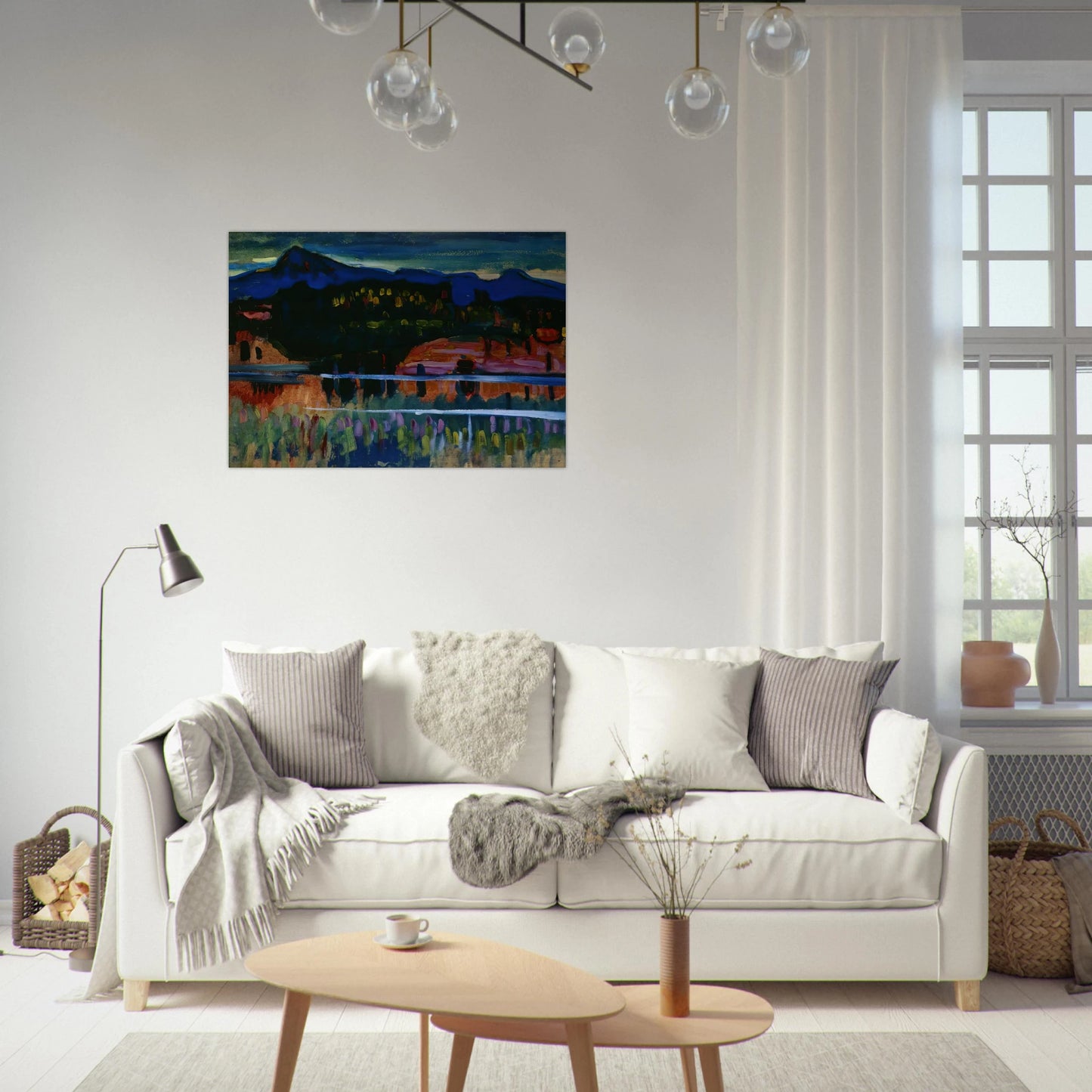 MURNAU AM STAFFELSEE 1908 - Wassily Kandinsky Brushed Aluminum Print - 70x100 cm / 28x40 inches | Wassily Kandinsky Aluminum Print | Wassily Kandinsky Prints