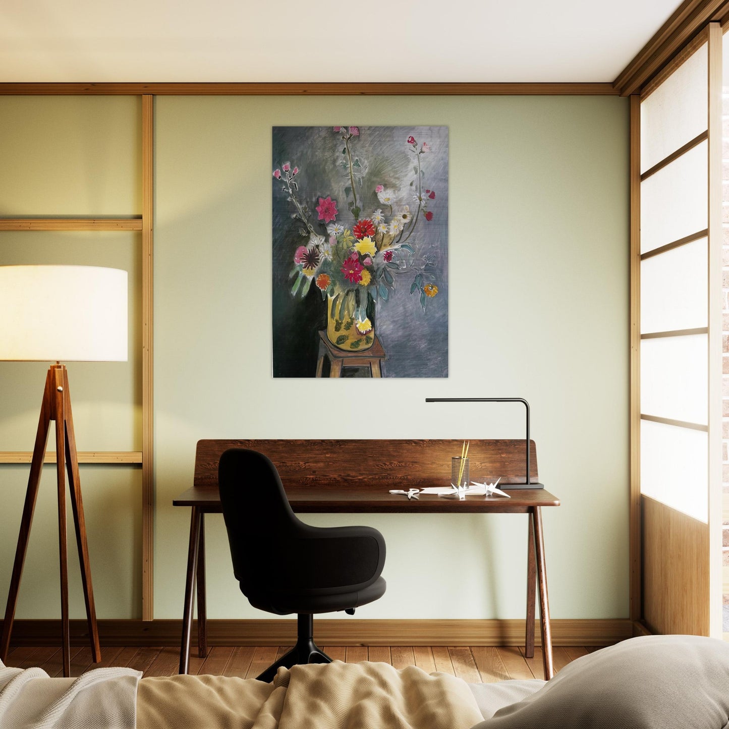 BOUQUET OF MIXED FLOWERS 1917 - Henri Matisse Brushed Aluminum Print - 70x100 cm / 28x40 inches | Henri Matisse Aluminum Print | Henri Matisse Prints