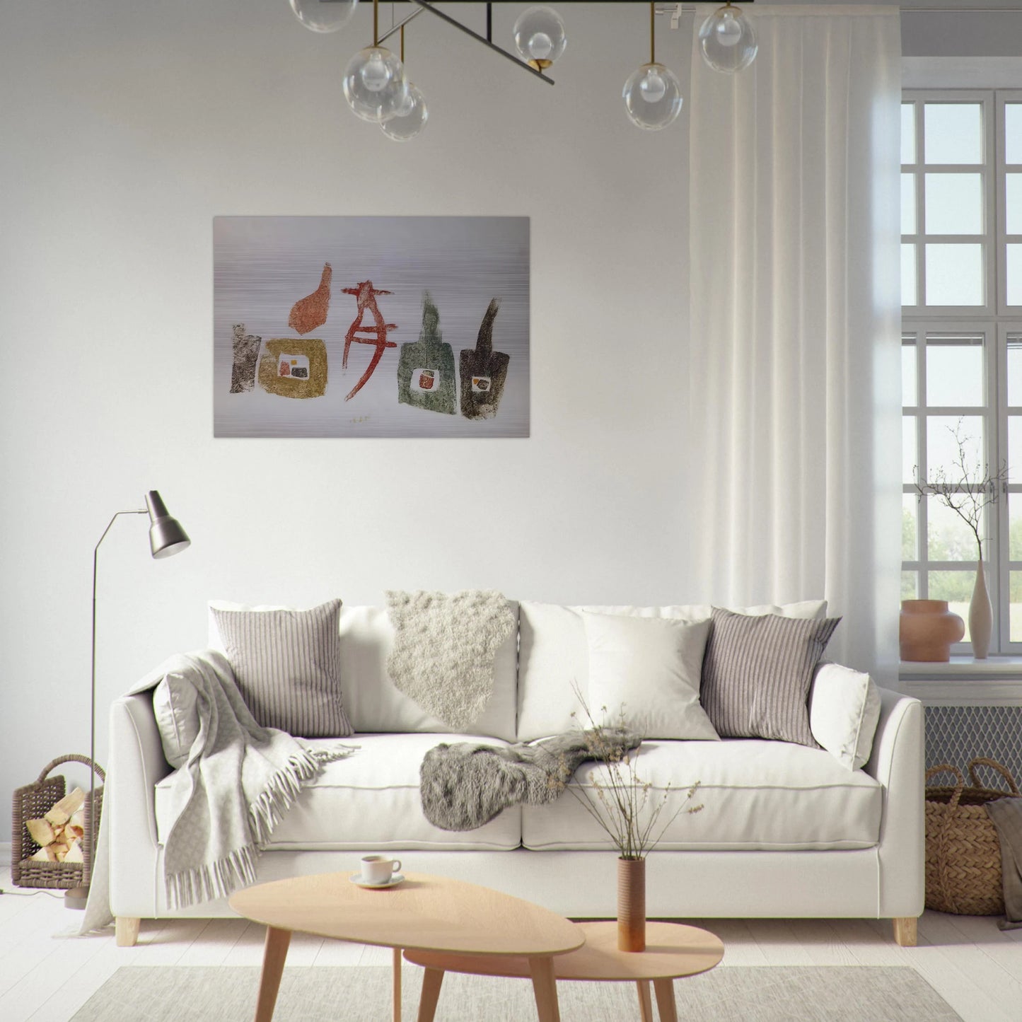 15.6.57 - Julius Bissier Brushed Aluminum Print - 70x100 cm / 28x40 inches | Julius Bissier Aluminum Print | Julius Bissier Prints
