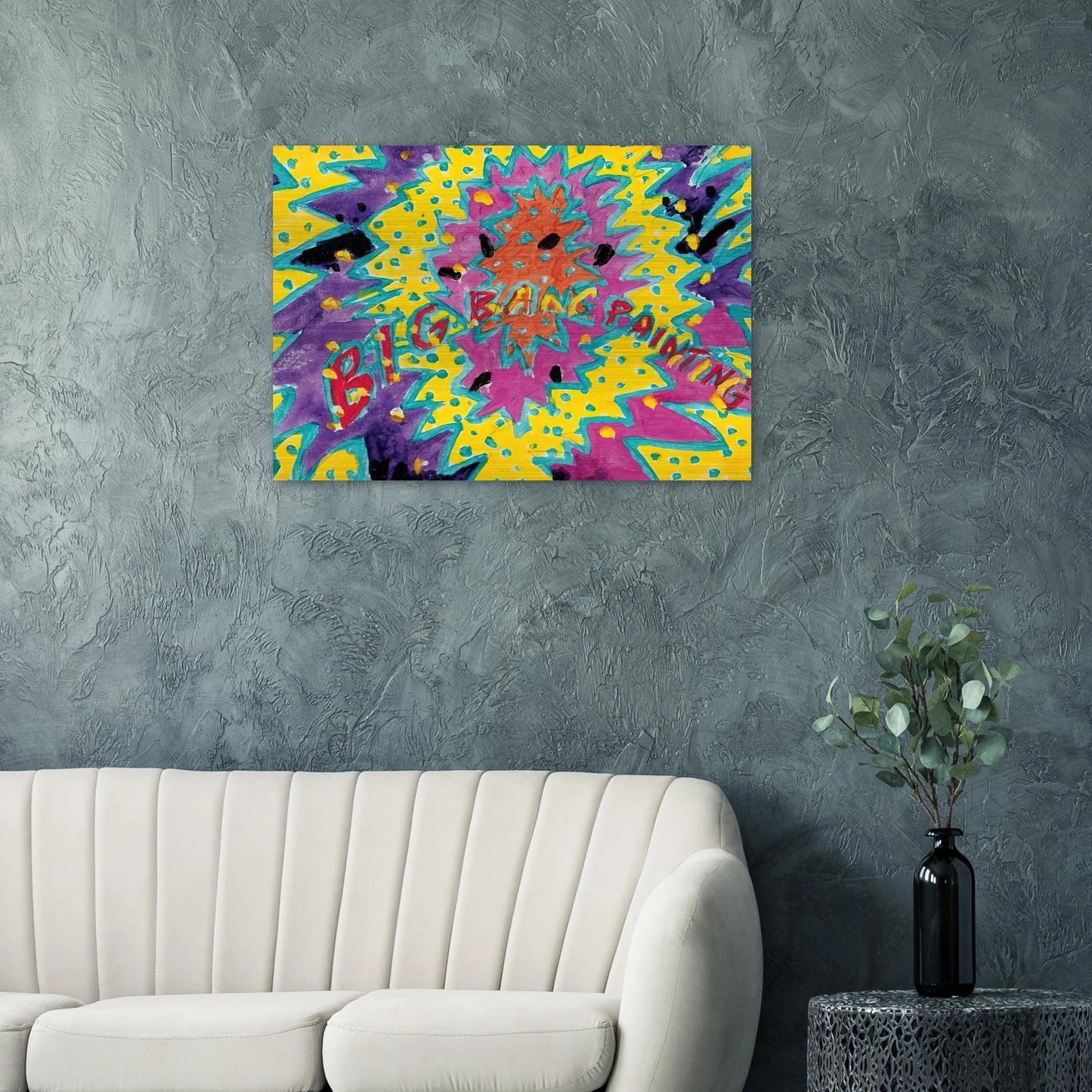 Big Bang Painting - 1988 - Paul Thek Brushed Aluminum Print - 70x100 cm / 28x40 inches | Paul Thek Aluminum Print | Paul Thek Prints