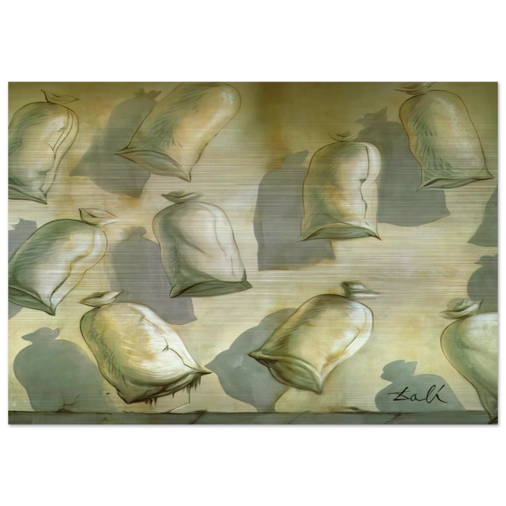 SET DESIGN FOR THE BALLET LOS SACOS DEL MOLINERO 2 - Salvador Dali Brushed Aluminum Print - 70x100 cm / 28x40 inches | Salvador Dali Aluminum Print | Salvador Dali Prints