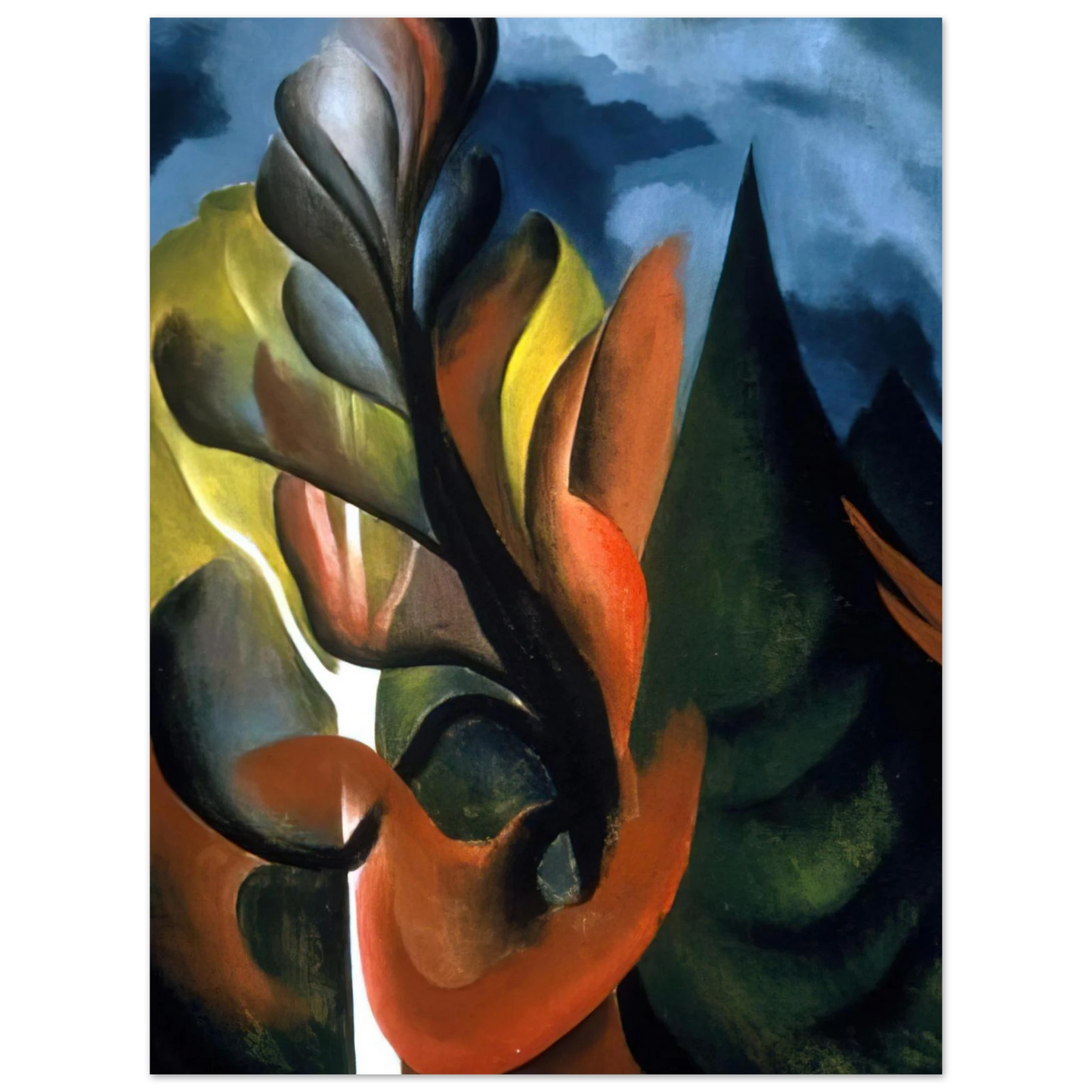 Georgia O'Keeffe - Maple and Cedar, Lake George Fine Art Poster