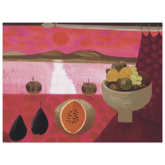 Mary Fedden - Still life with fruit - 1997  75x100 cm / 30x40inches Fine Art Poster