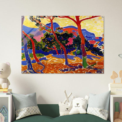 THE TREES - Andre Derain Acrylic Print - 70x100 cm / 28x40″ inches | Andre Derain Wall Art | Andre Derain Prints