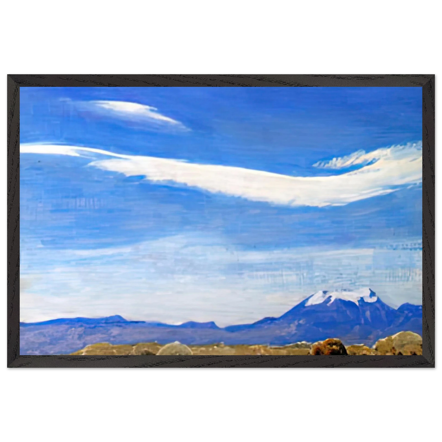 Maynard Dixon - THE CLOUD COACHELLA VALLEY CALIFORNIA 1940 Wall art - 21x29.7 cm / 8x12" - Premium Wooden Framed Poster With Fine Art Paper-canvas - Wood frame