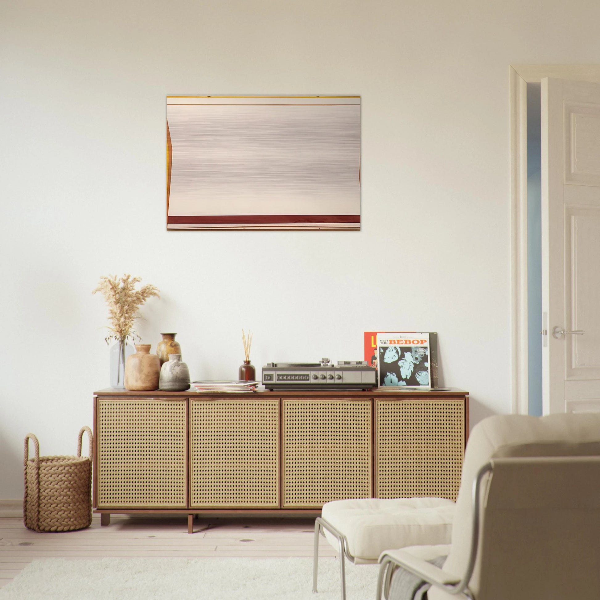 White 7 - 1963 - Larry Zox Brushed Aluminum Print - 70x100 cm / 28x40 inches | Larry Zox Aluminum Print | Larry Zox Prints