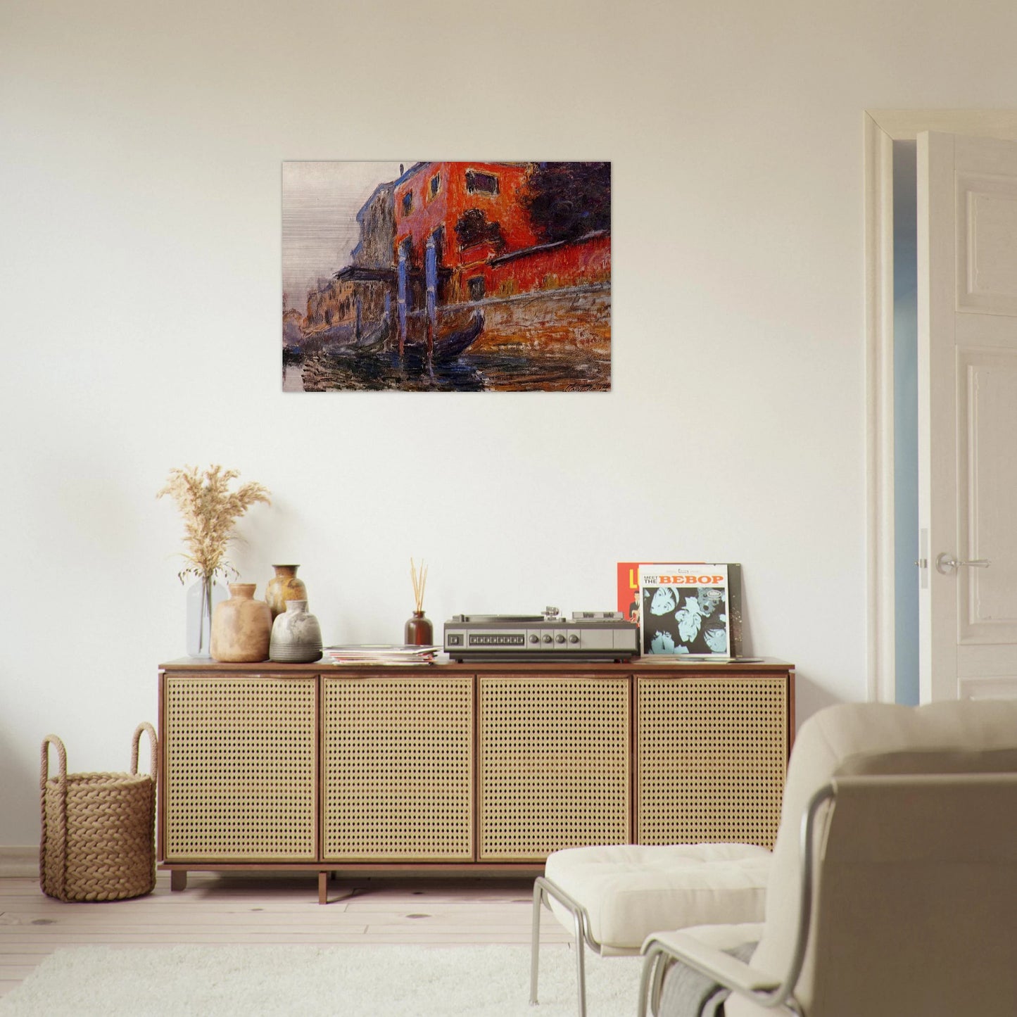 The Red House - claude monet Brushed Aluminum Print - 70x100 cm / 28x40 inches | claude monet Aluminum Print | claude monet Prints