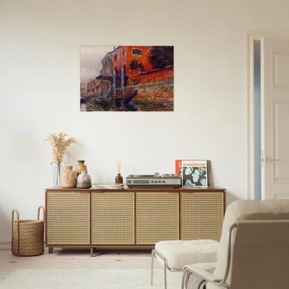 The Red House - claude monet Brushed Aluminum Print - 70x100 cm / 28x40 inches | claude monet Aluminum Print | claude monet Prints