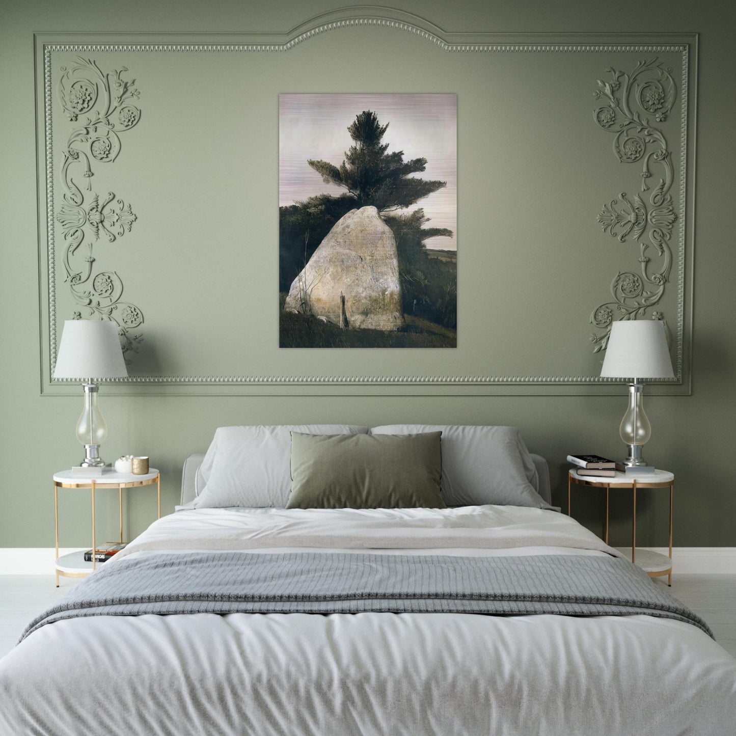 PENNSYLVANIA LANDSCAPE - Andrew Wyeth Brushed Aluminum Print - 70x100 cm / 28x40 inches | Andrew Wyeth Aluminum Print | Andrew Wyeth Prints