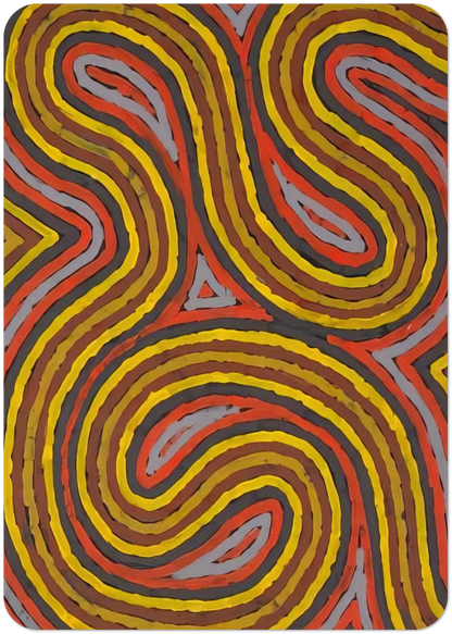 Narripi Worm Dreaming - 1997 By Clifford Possum Tjapaltjarri Pack of 10 Post Cards | Clifford Possum Tjapaltjarri Post Cards | A6 (10.5 x 14.8 cm) - 4.1 x 5.8 inches