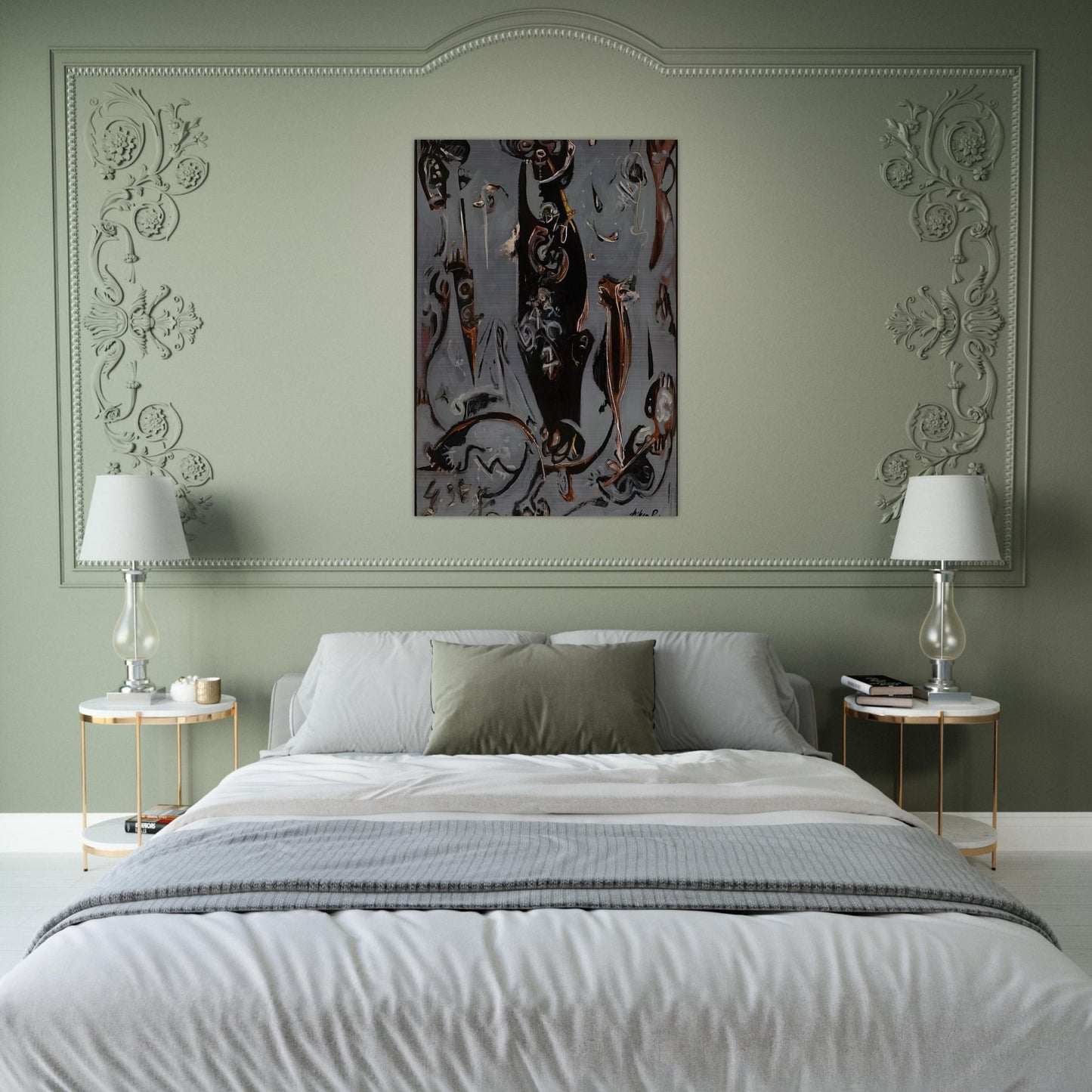 TOTEM LESSON 2 1945 - Jackson Pollock Brushed Aluminum Print - 70x100 cm / 28x40 inches | Jackson Pollock Aluminum Print | Jackson Pollock Prints