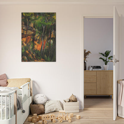 In the Park of the Chateau Noir - Paul Cézanne Brushed Aluminum Print - 70x100 cm / 28x40 inches | Paul Cézanne Aluminum Print | Paul Cézanne Prints