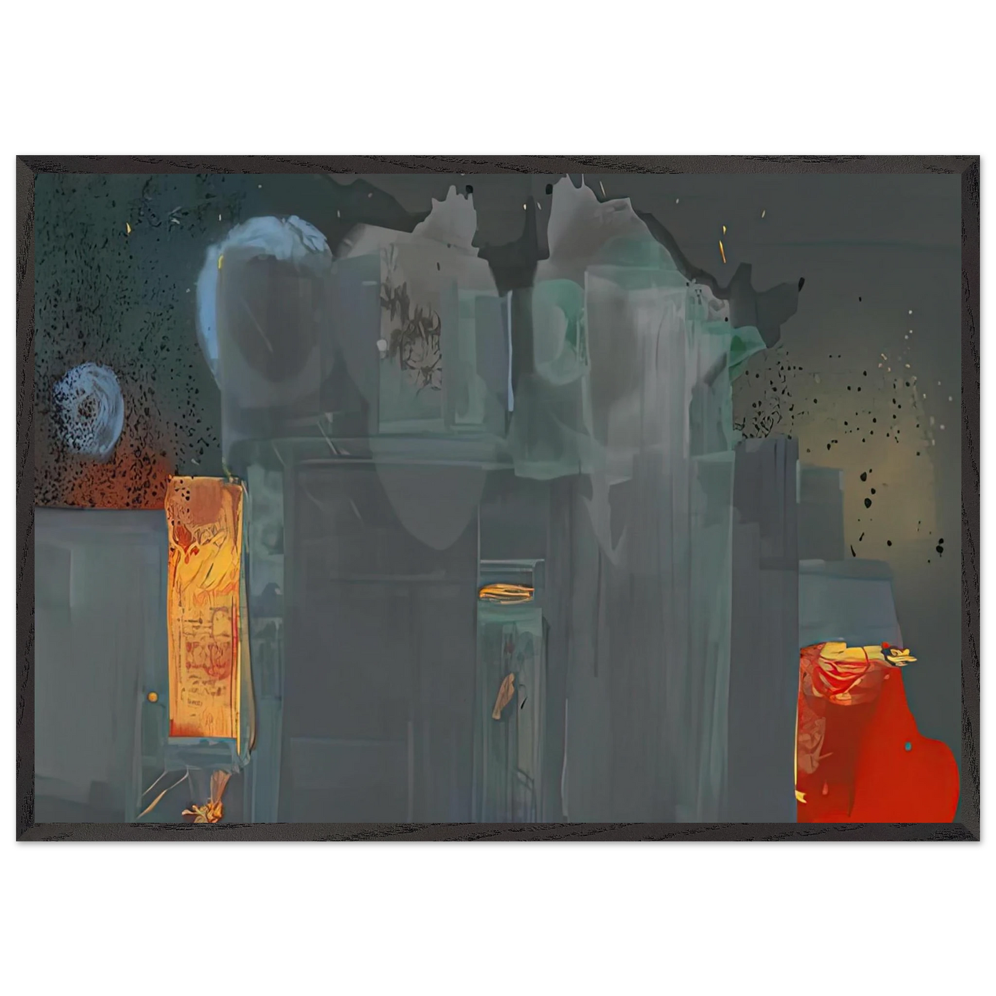 Janus 1990- - Helen Frankenthaler 70x100 cm / 28x40 inches Framed Art Print – Black Wooden Frame