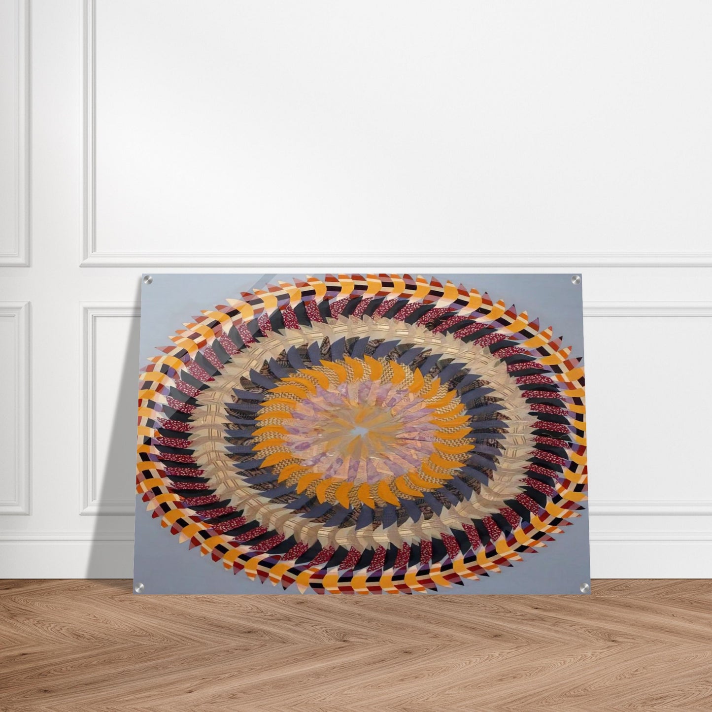 Golden Pinwheel - 1979 - Miriam Schapiro Acrylic Print - 70x100 cm / 28x40″ inches