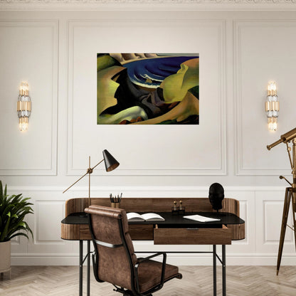 THE CLIFFS 1921 - Thomas Hart Benton Brushed Aluminum Print - 70x100 cm / 28x40 inches | Thomas Hart Benton Aluminum Print | Thomas Hart Benton Prints