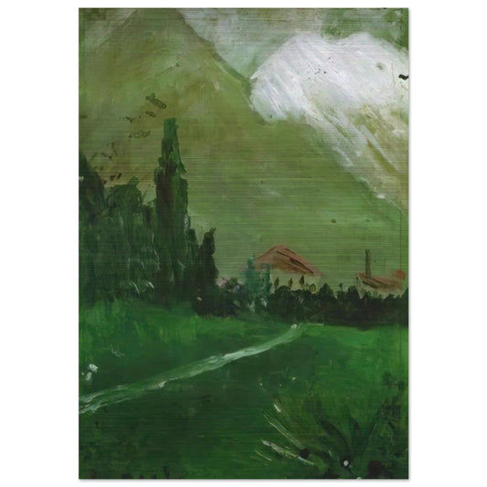 LANDSCAPE NEAR FIGUERAS - Salvador Dali Brushed Aluminum Print - 70x100 cm / 28x40 inches | Salvador Dali Aluminum Print | Salvador Dali Prints