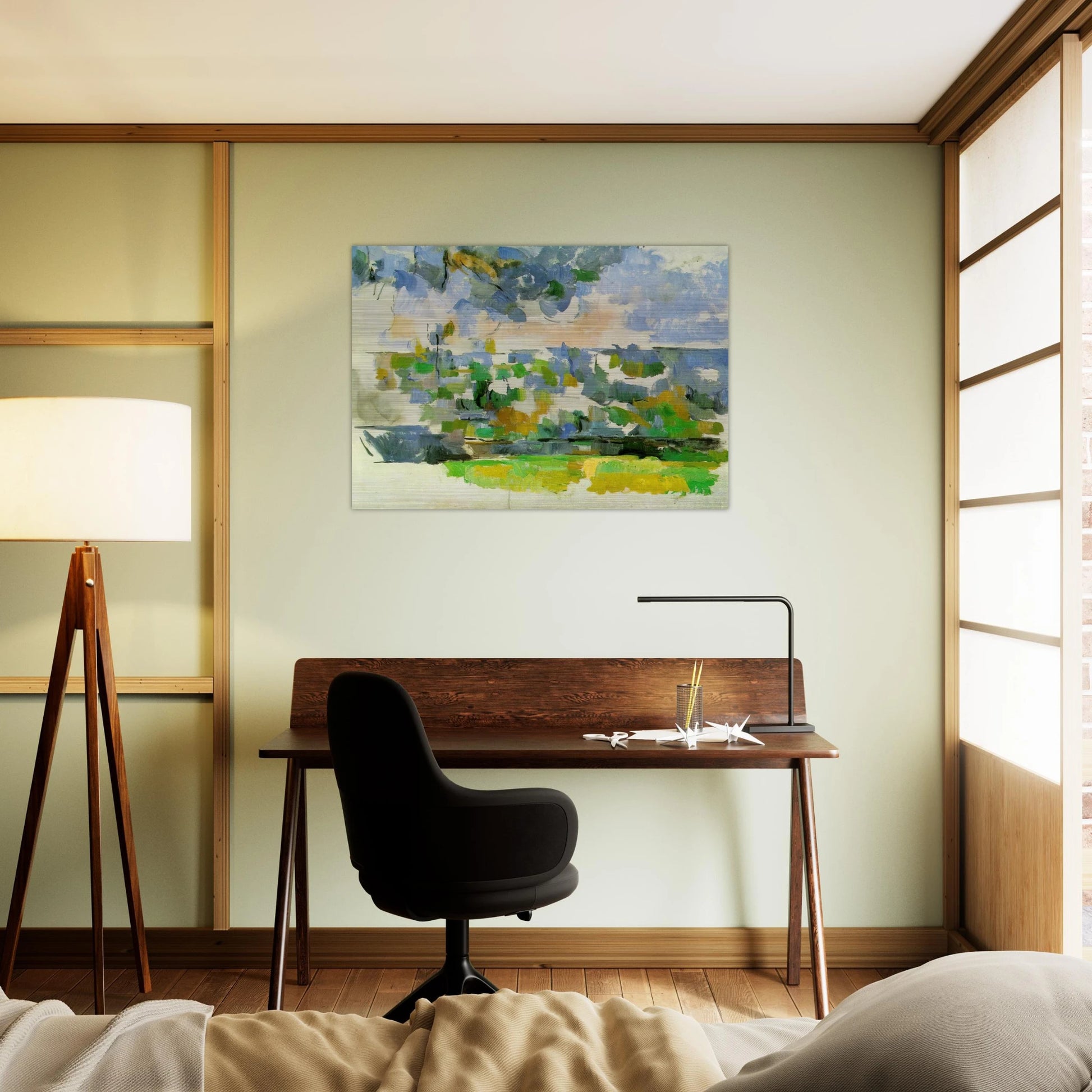 The Garden at Les Lauves - Paul Cézanne Brushed Aluminum Print - 70x100 cm / 28x40 inches | Paul Cézanne Aluminum Print | Paul Cézanne Prints