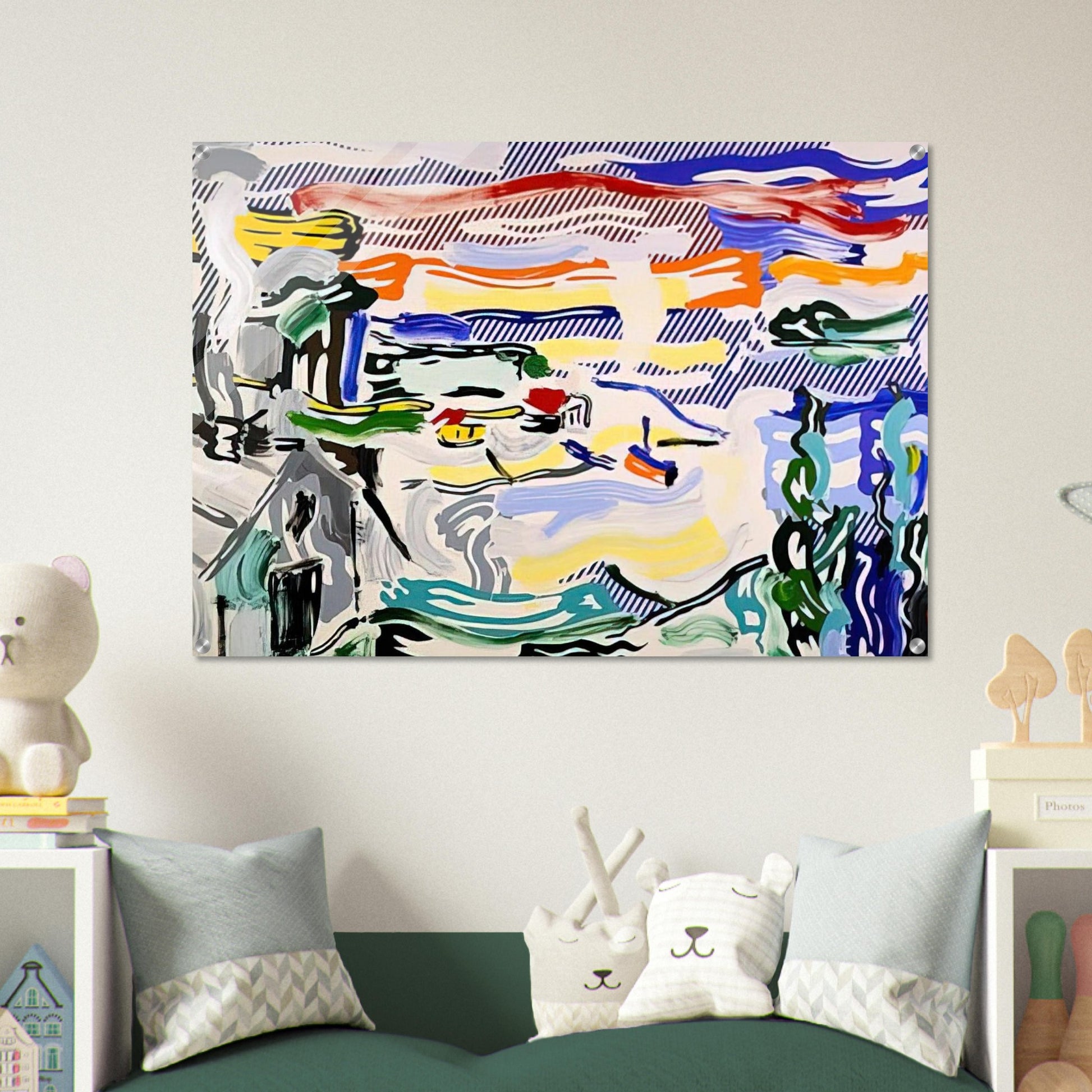 COAST VILLAGE 1987 - Roy Lichtenstein Acrylic Print - 70x100 cm / 28x40″ inches