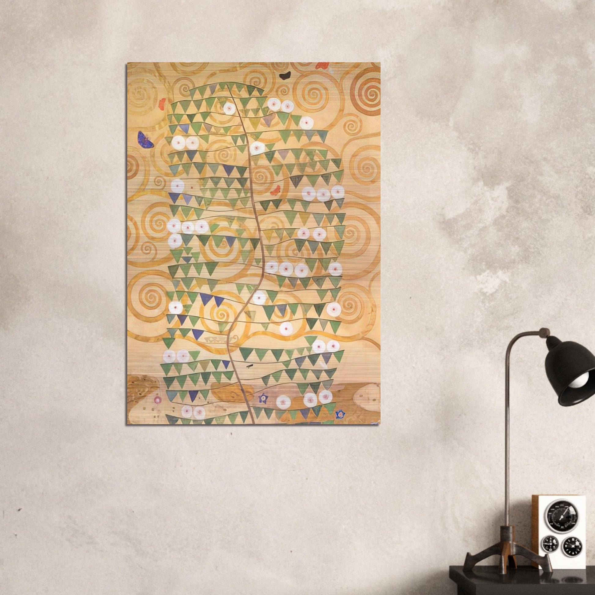 CARTOON FOR THE FRIEZE OF THE VILLA STOCLET IN BRUSSELS RIGHT PART OF THE TREE OF LIFE 1909 - Gustav Klimt Brushed Aluminum Print - 70x100 cm / 28x40 inches | Gustav Klimt Aluminum Print | Gustav Klimt Prints