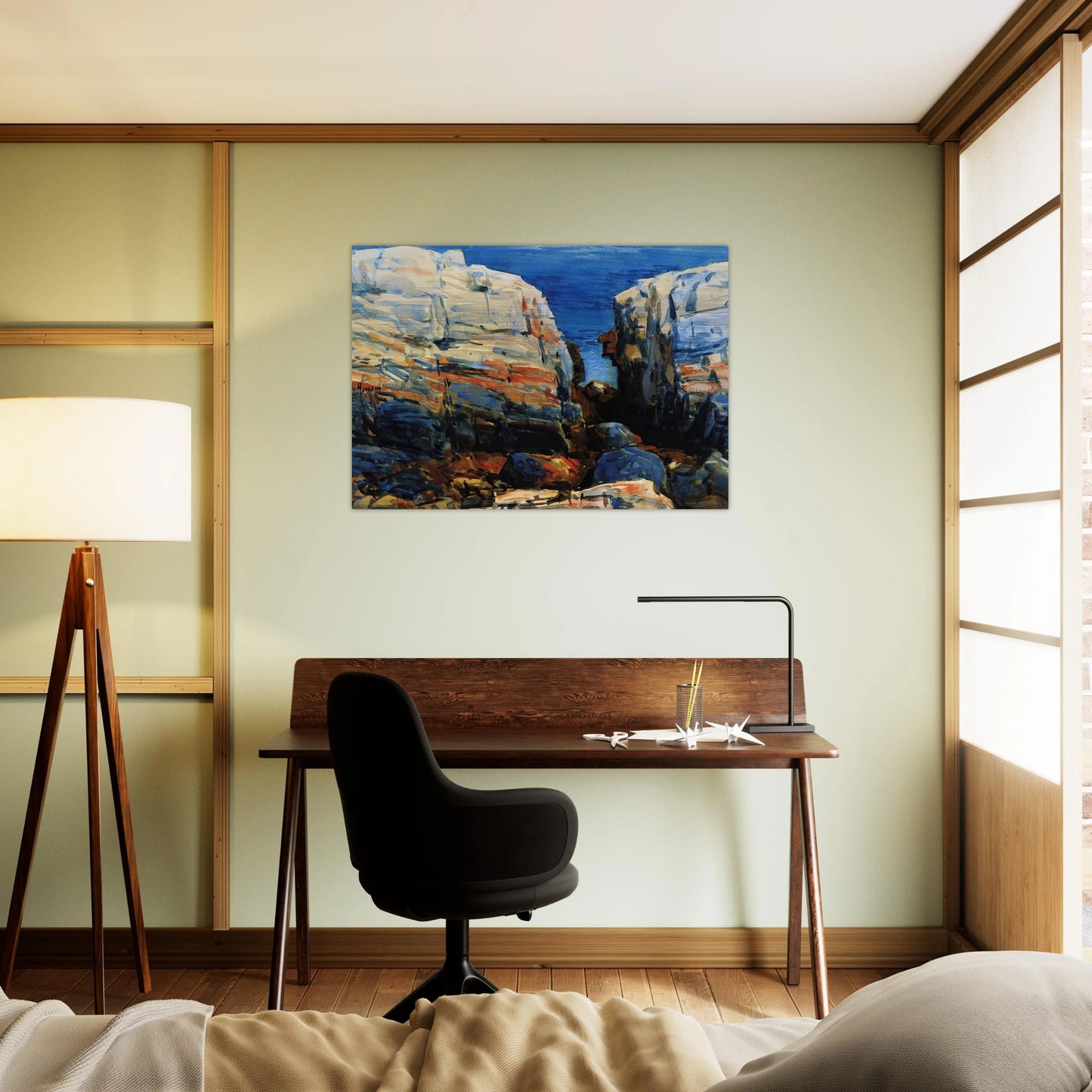 The Gorge, Appledore - Childe Hassam Brushed Aluminum Print - 70x100 cm / 28x40 inches | Childe Hassam Aluminum Print | Childe Hassam Prints