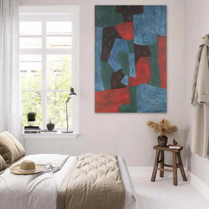 Composition abstraite - 1958 - Serge Poliakoff Art Prints - 100x150 cm / 40x60″ inches | Serge Poliakoff Poster | Serge Poliakoff Prints