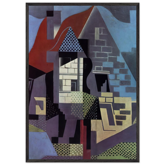 LANDSCAPE AT BEAULIEU - Juan Gris 70x100 cm / 28x40 inches Framed Art Print – Black Wooden Frame