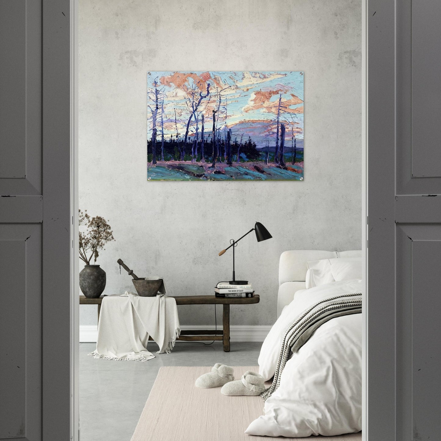 BURNT LAND AT SUNSET 1915 - Tom Thomson Acrylic Print - 70x100 cm / 28x40″ inches