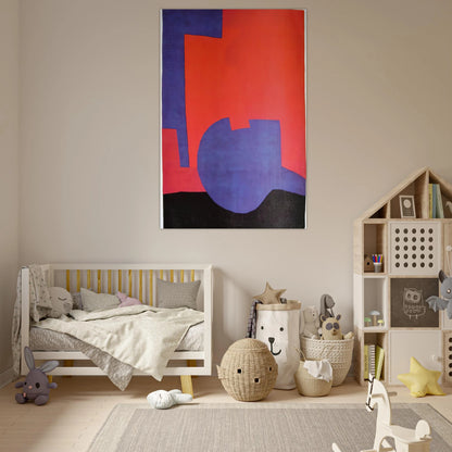 Composition rouge - 1968 - Serge Poliakoff Art Prints - 100x150 cm / 40x60″ inches | Serge Poliakoff Poster | Serge Poliakoff Prints