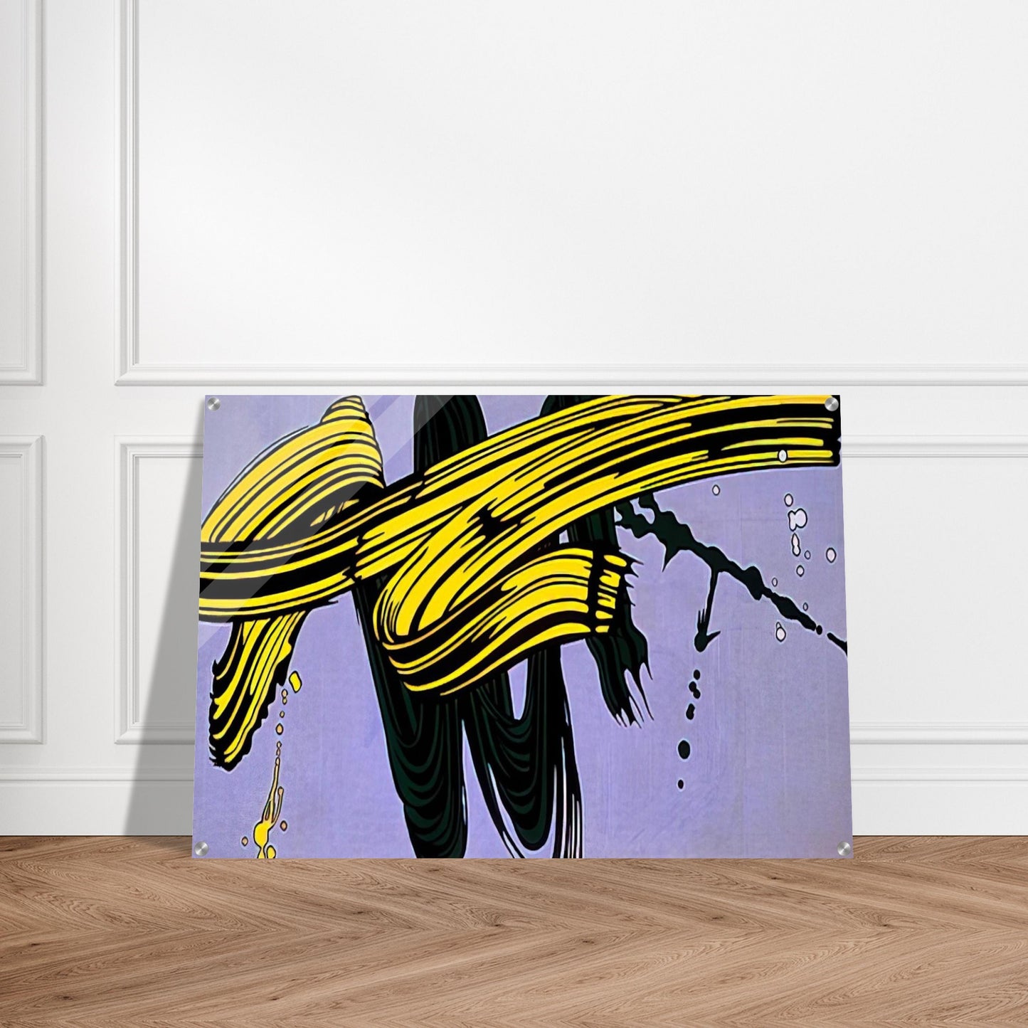 YELLOW AND GREEN BRUSHSTROKES 1966 - Roy Lichtenstein Acrylic Print - 70x100 cm / 28x40″ inches