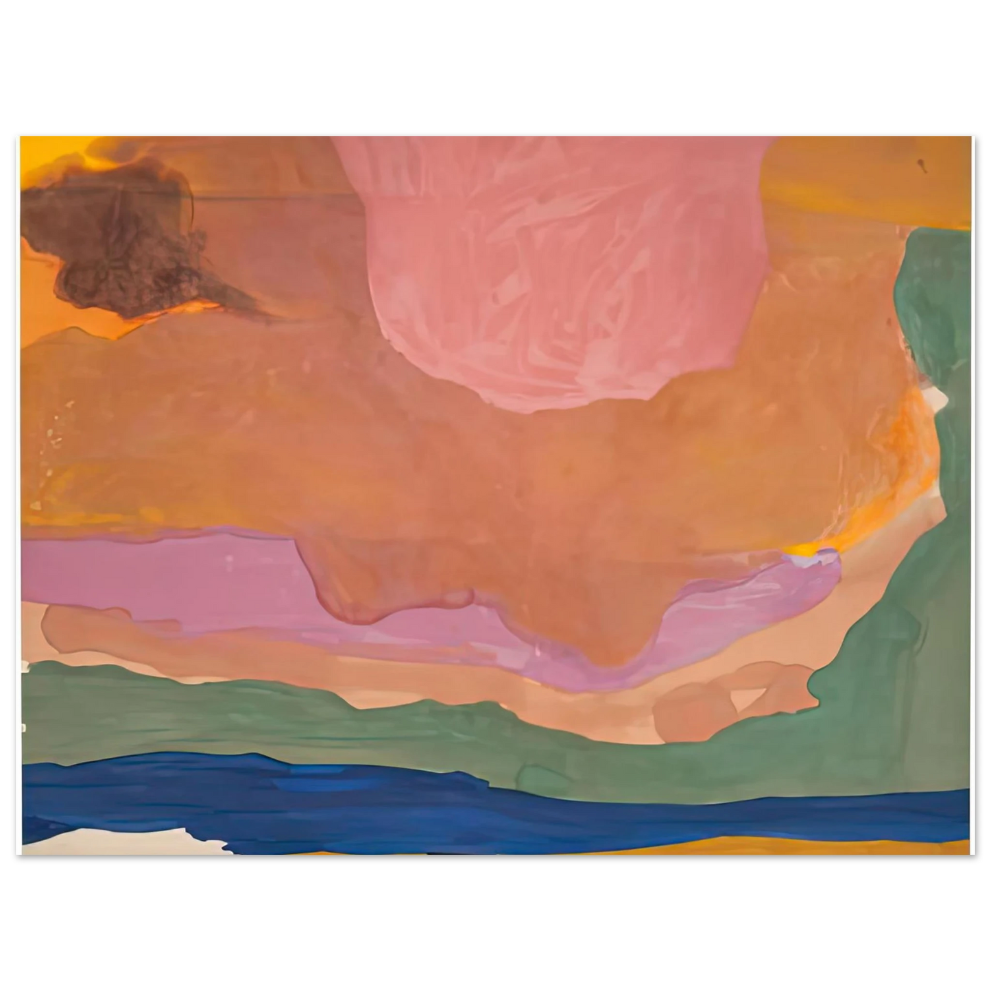 Helen Frankenthaler - Flood, 1967- Wall Art - 21x29.7 cm / 8x12" - Fine Art Poster-canvas - -