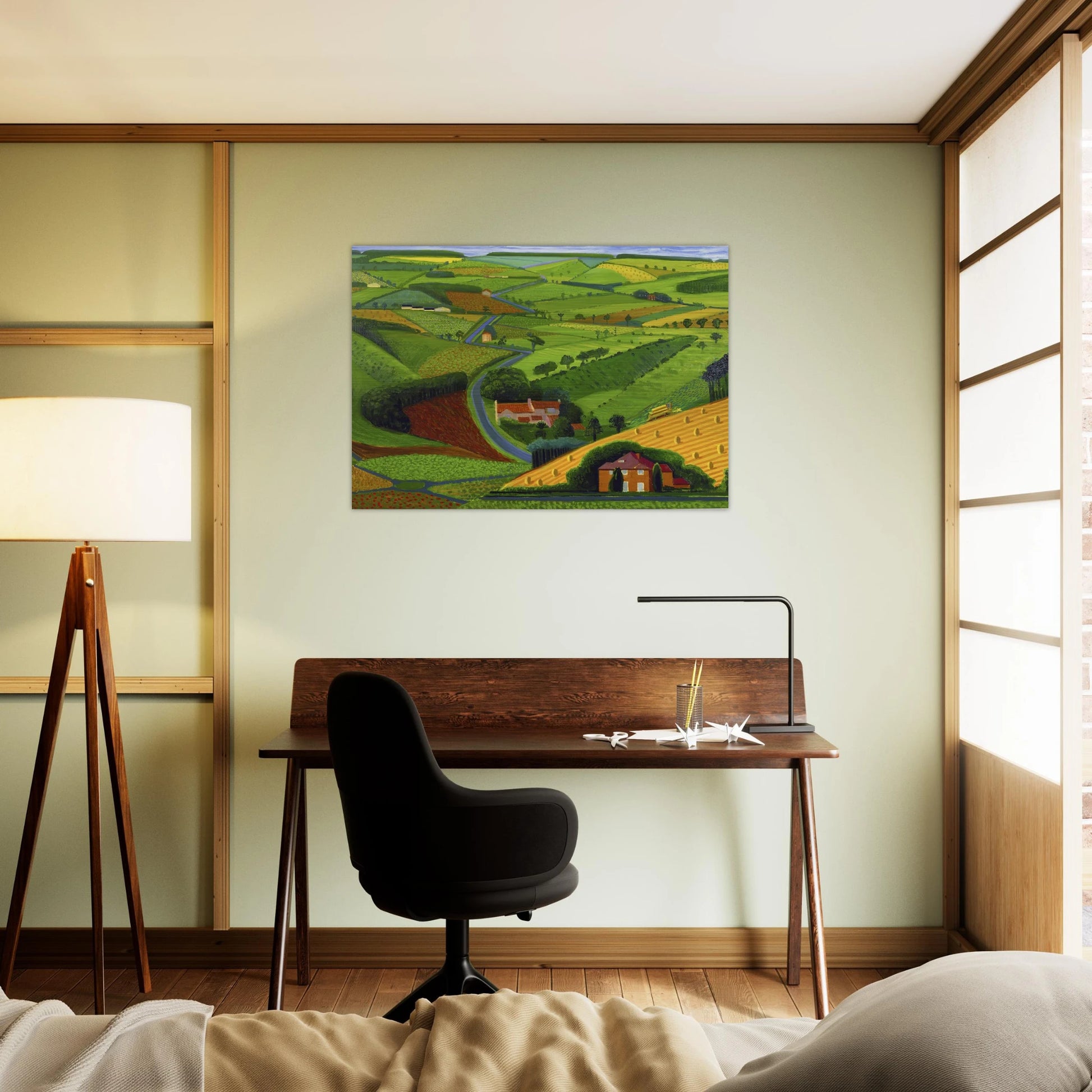 David Hockney - David Hockney Brushed Aluminum Print - 70x100 cm / 28x40 inches | David Hockney Aluminum Print | David Hockney Prints
