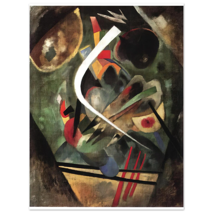 Wassily Kandinsky - WHITE STROKE 1920  75x100 cm / 30x40inches Fine Art Poster