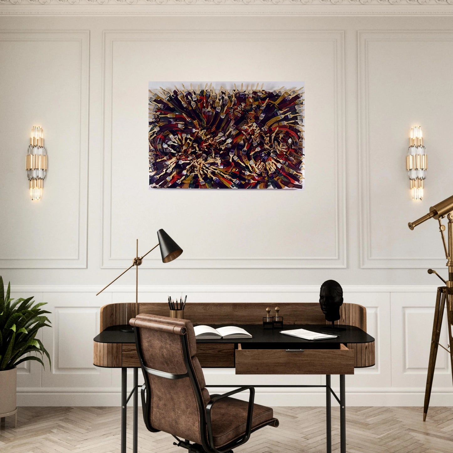Untitled - 1995 - Arman Brushed Aluminum Print - 70x100 cm / 28x40 inches | Arman Aluminum Print | Arman Prints