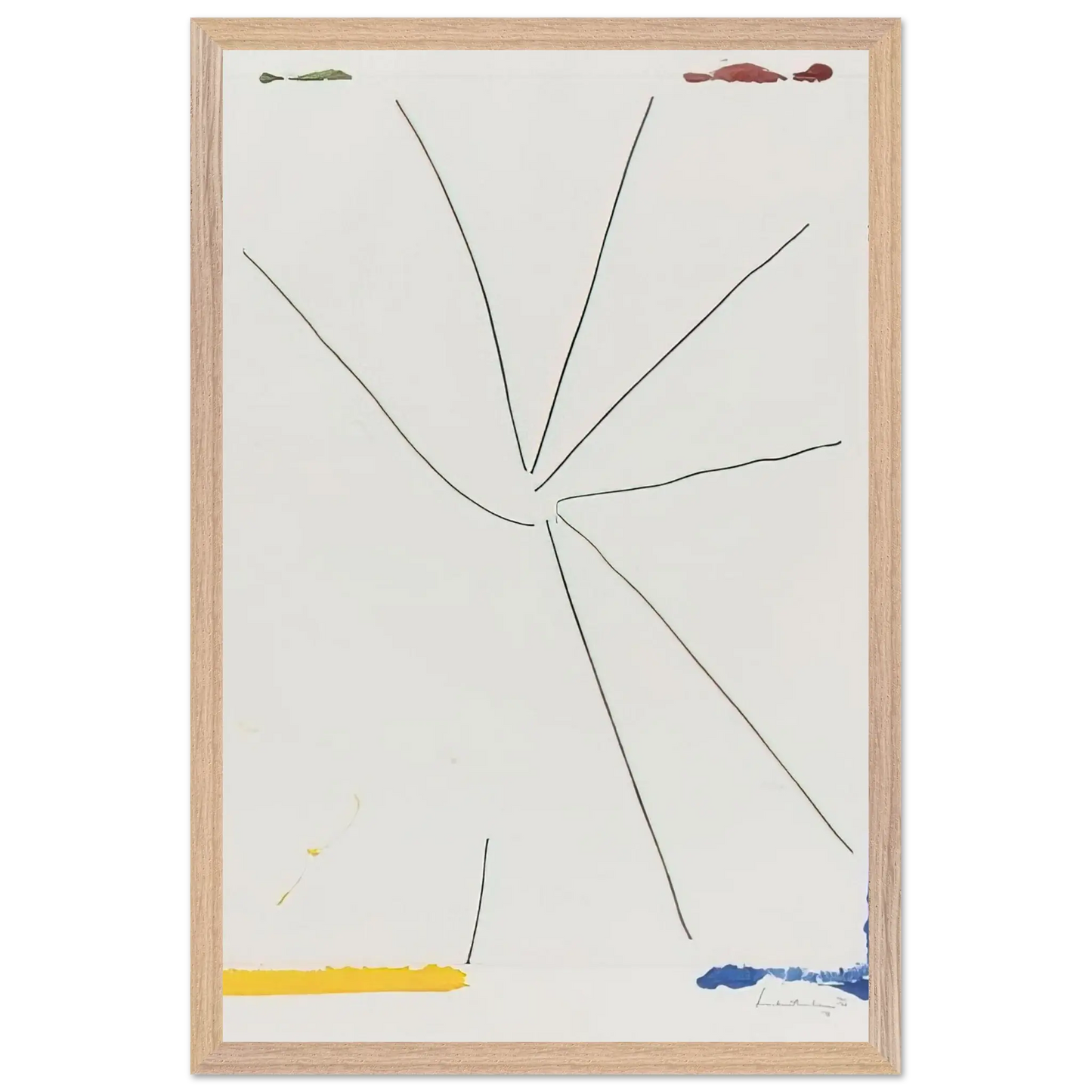 Helen Frankenthaler - Free Wheeling - 1971 Wall art - 50x70 cm / 20x28 Inches - Premium Wooden Framed Poster With Fine Art Paper - Wood frame