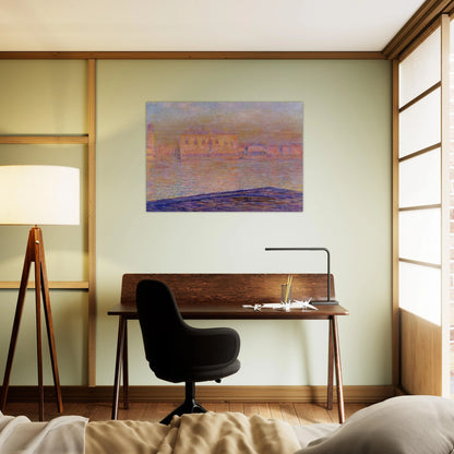 The Doges' Palace Seen from San Giorgio Maggiore - claude monet Brushed Aluminum Print - 70x100 cm / 28x40 inches | claude monet Aluminum Print | claude monet Prints