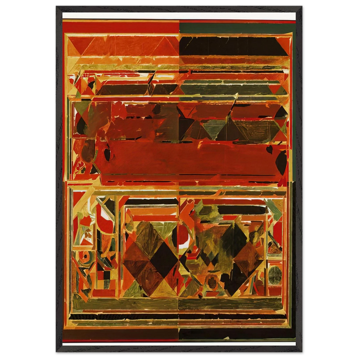 Saurashtra - 1983 - S H Raza 70x100 cm / 28x40 inches Framed Art Print – Black Wooden Frame