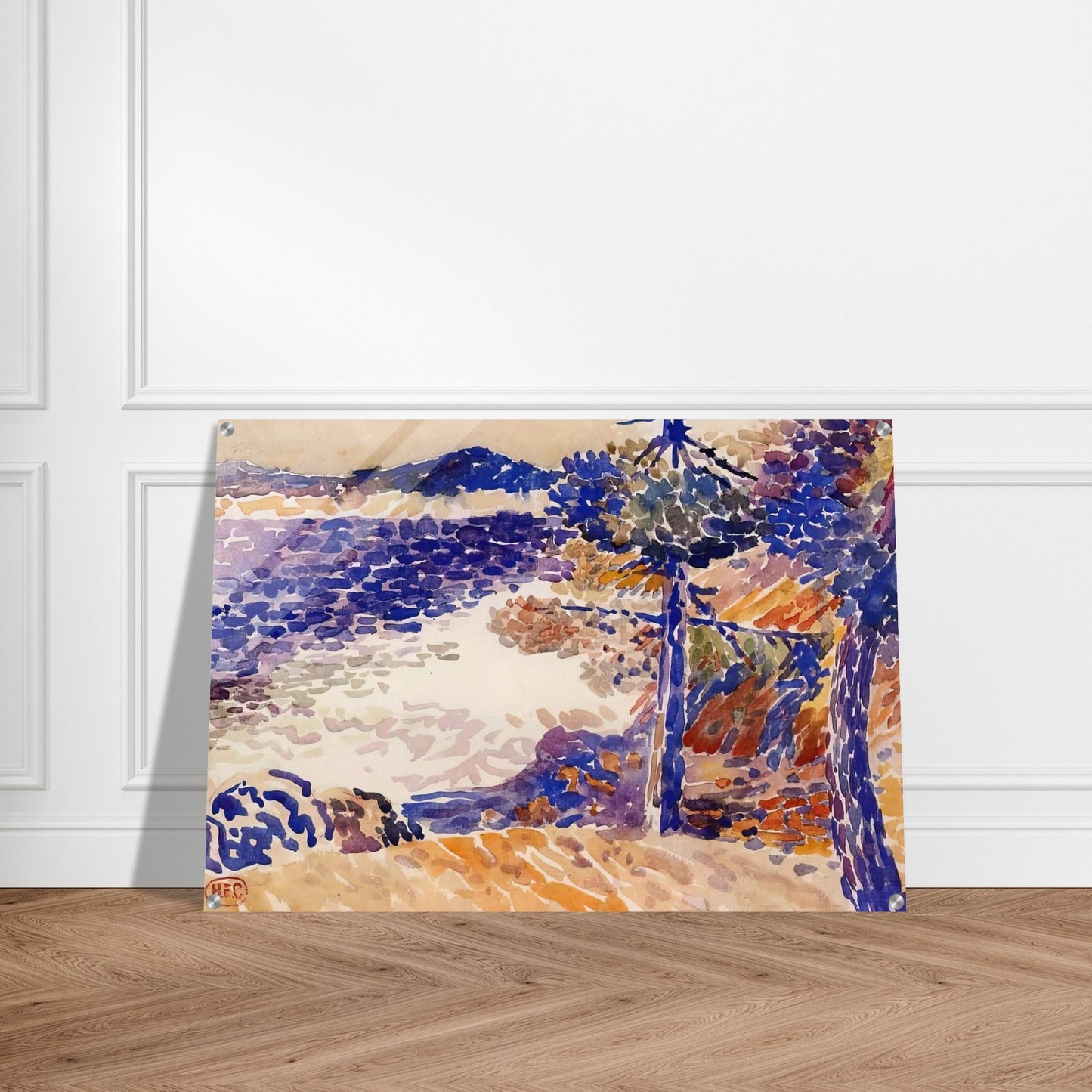 Pines by the Sea - Henri-Edmond Cross Acrylic Print - 70x100 cm / 28x40″ inches