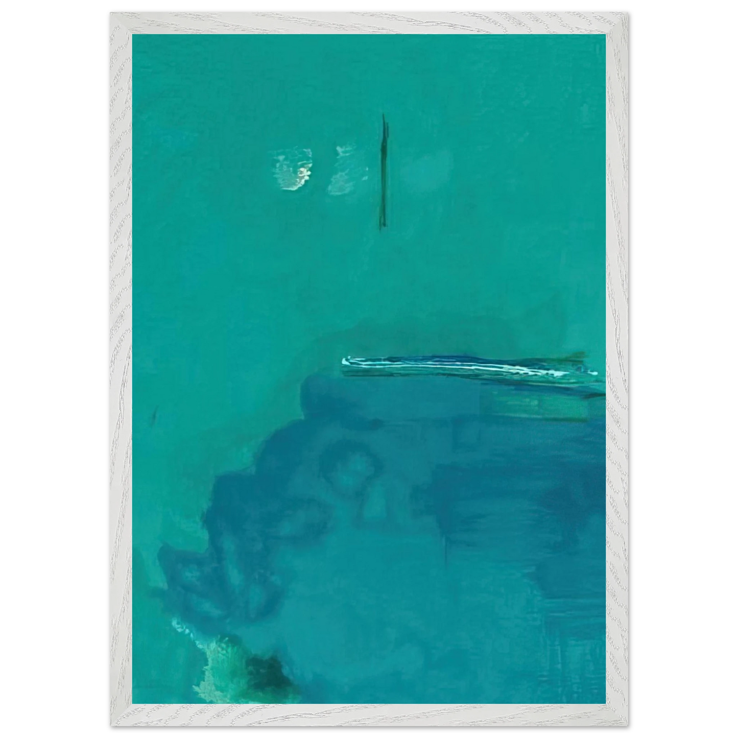 Helen Frankenthaler - Contentment Island - 2004 Wall art - A3 (29.7 x 42  cm) - Premium Wooden Framed Poster With Fine Art Paper-canvas - Wood frame
