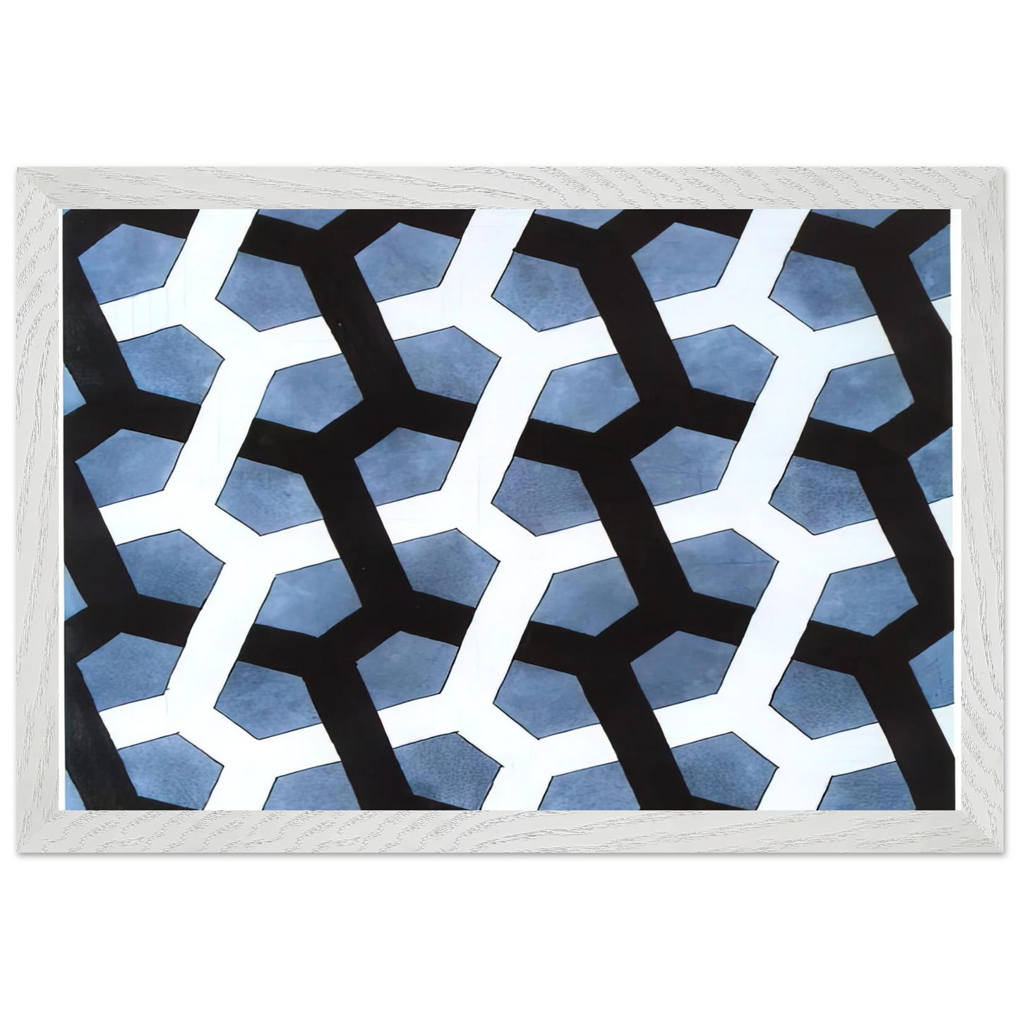 MC Escher - INTERLACED HEXAGON Wall Art - 30x40 cm / 12x16 inches - Fine Art Poster-canvas - -