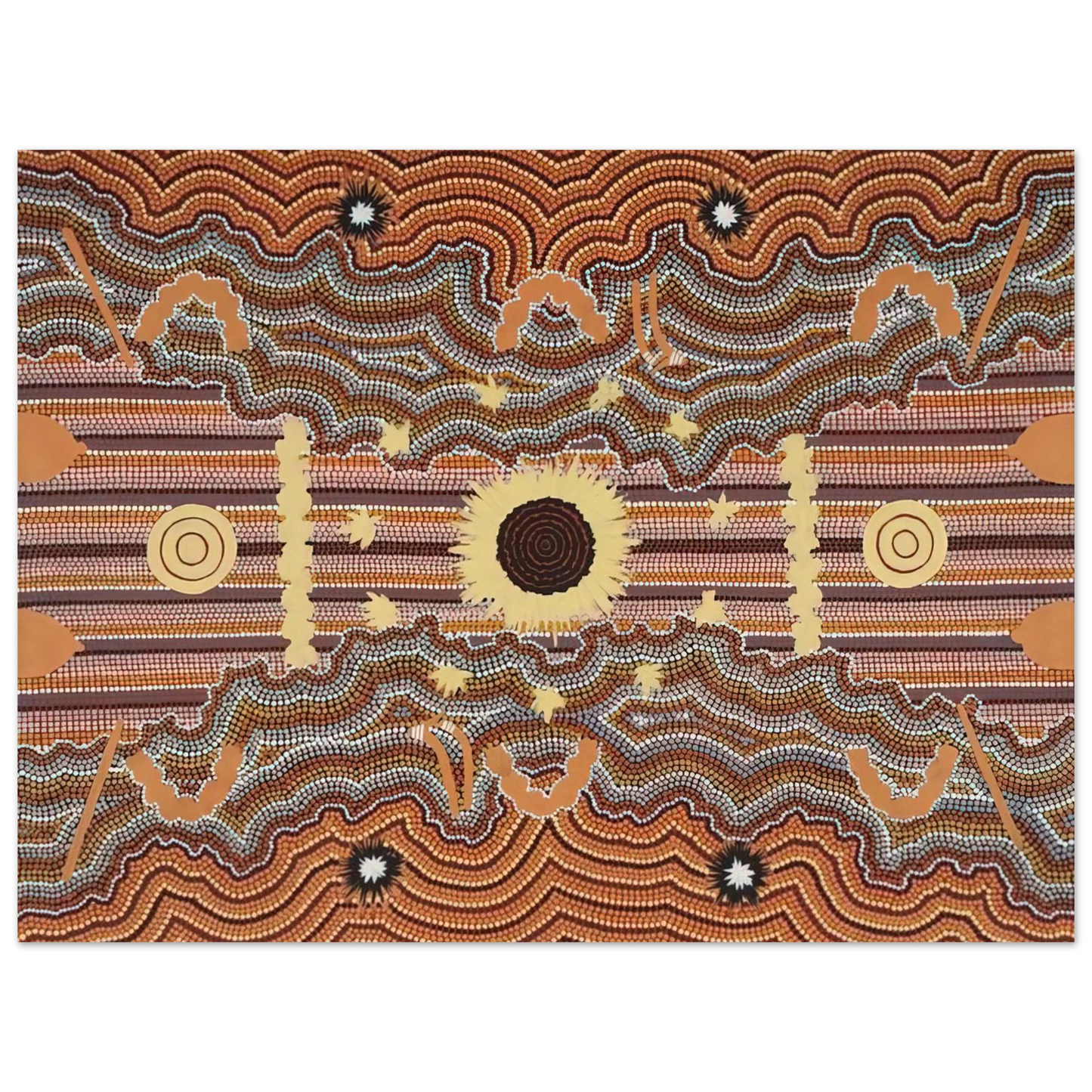 Clifford Possum Tjapaltjarri - Untitled - 1990  75x100 cm / 30x40inches Fine Art Poster