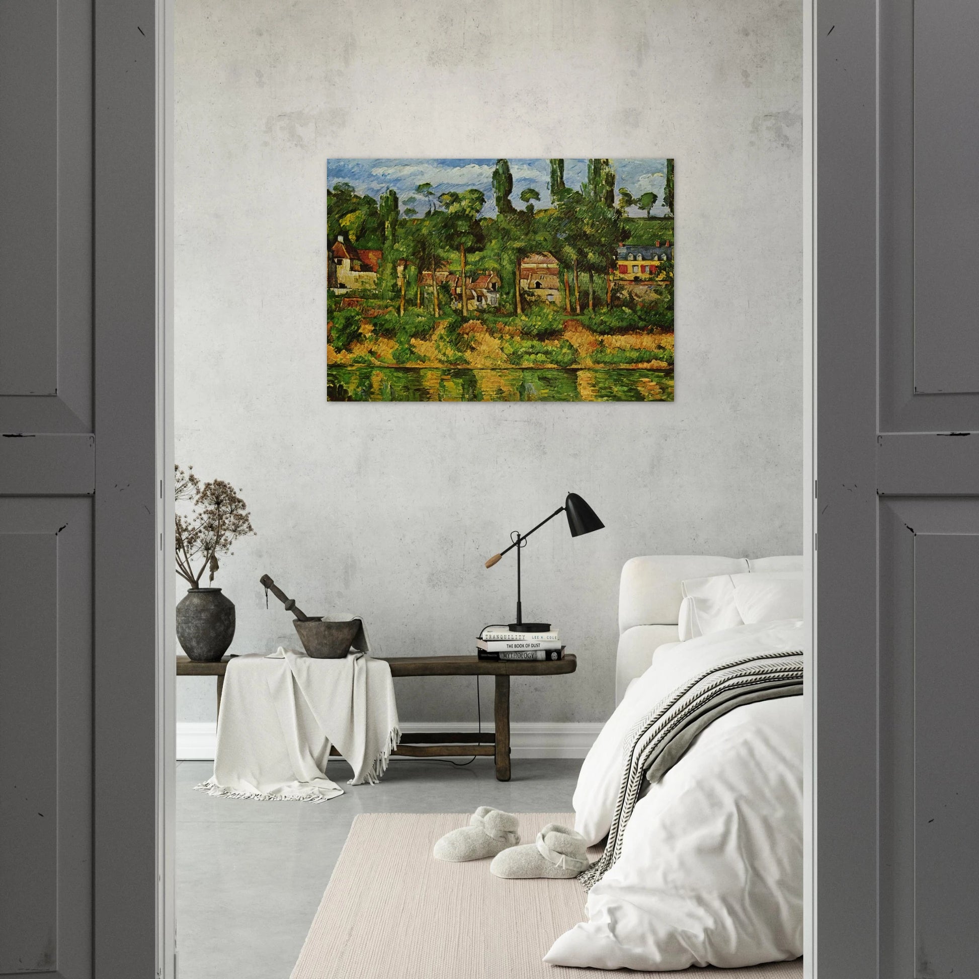 The Chateau de Medan - Paul Cézanne Brushed Aluminum Print - 70x100 cm / 28x40 inches | Paul Cézanne Aluminum Print | Paul Cézanne Prints